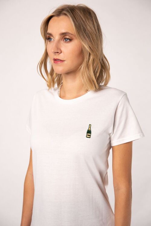 Champagner | Besticktes Frauen Bio Baumwoll T-Shirt