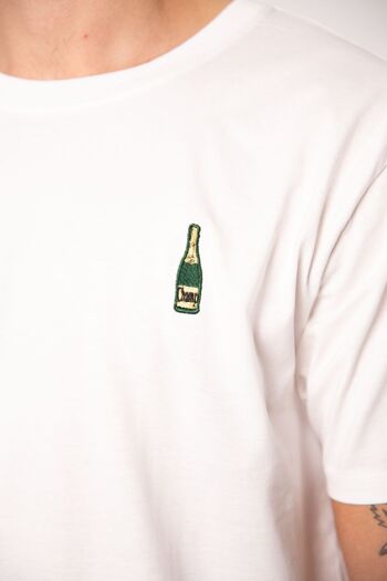 champagne | T-shirt coton bio homme brodé 2