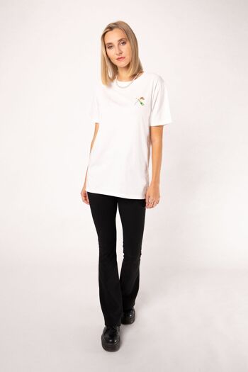 sabre à champagne | T-shirt femme oversize en coton bio brodé 4