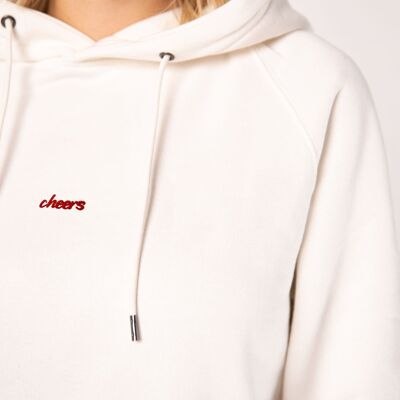 Cheers | Embroidered organic cotton women's hoodie