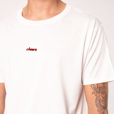 Cheers | Embroidered men's organic cotton t-shirt