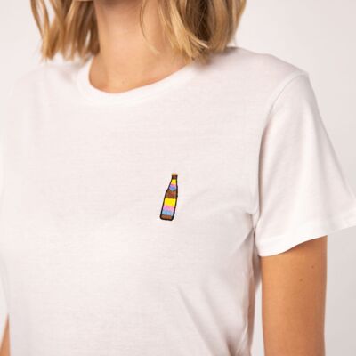 Miscela di coca cola | T-shirt ricamata da donna in cotone biologico