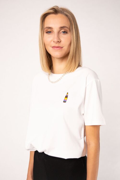 Cola Mix | Besticktes Frauen Oversized Bio Baumwoll T-Shirt