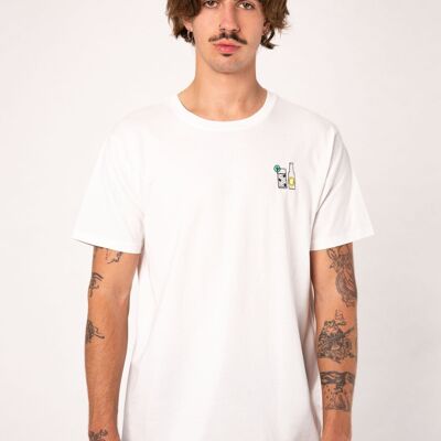 gin and tonic | Embroidered men's organic cotton t-shirt