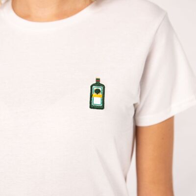 Jagermeister | T-shirt ricamata da donna in cotone biologico