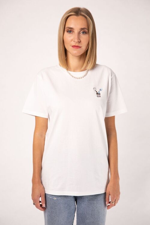 Liquid Coffee | Besticktes Frauen Oversized Bio Baumwoll T-Shirt