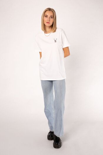 Café Liquide | T-shirt femme oversize en coton bio brodé 5