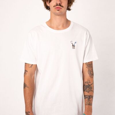 Liquid Coffee | Embroidered men's organic cotton t-shirt