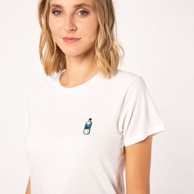 aire | Camiseta de mujer de algodón orgánico bordada