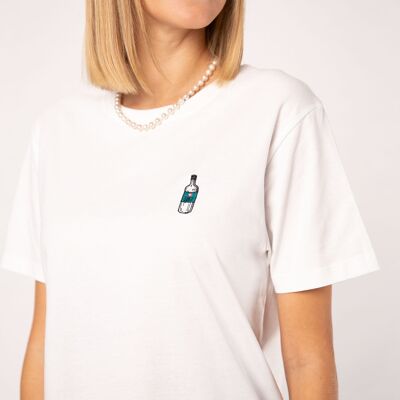 aria | T-shirt da donna oversize in cotone organico ricamata