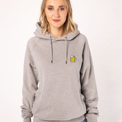 Maßkrug | Bestickter Bio-Baumwoll Frauen Hoodie