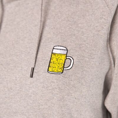 beer mug | Embroidered organic cotton men's hoodie