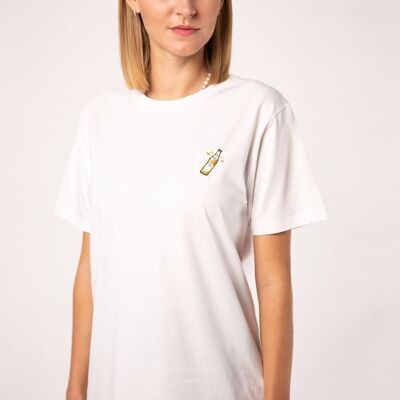 compagno | T-shirt da donna oversize in cotone organico ricamata
