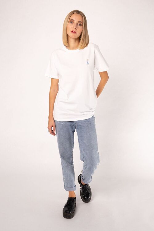 Ouzo | Besticktes Frauen Oversized Bio Baumwoll T-Shirt