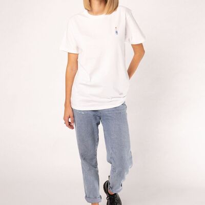 Uzo | T-shirt da donna oversize in cotone organico ricamata