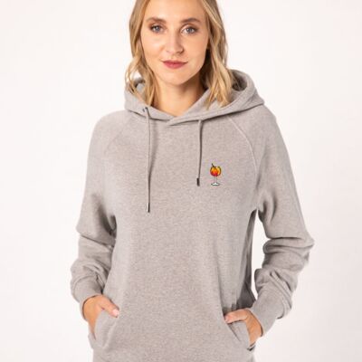 Éclaboussure | Sweat à capuche femme coton bio brodé