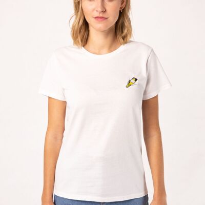 tornado | T-shirt ricamata da donna in cotone biologico
