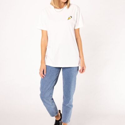 tornado | T-shirt da donna oversize in cotone organico ricamata