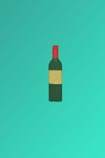 bouteille de vin | Pull femme coton bio brodé 3