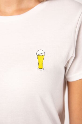 bière de blé | T-shirt coton bio femme brodé 2