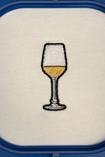 vin blanc | T-shirt coton bio homme brodé 5