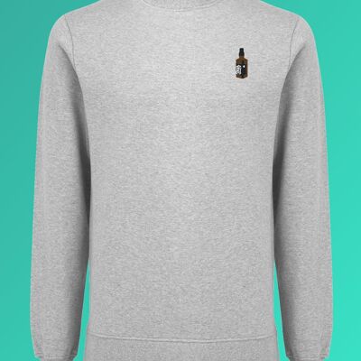 whiskey | Embroidered organic cotton men's sweater