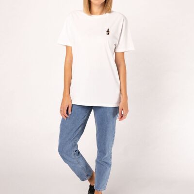 whiskey | Embroidered women's oversized organic cotton t-shirt