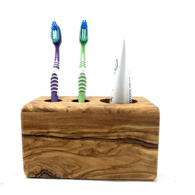 Toothbrush station "Manuel" made of olive wood
