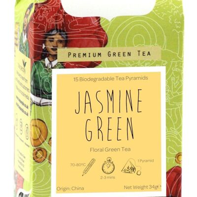 Jasmine Green - Confezione da 15 Piramidi al dettaglio