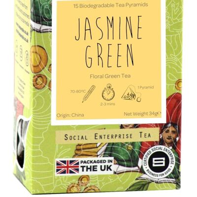 Jasmine Green - Confezione da 15 Piramidi al dettaglio