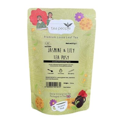 Jasmine & Lily Tea Posy - 60g Retail Pack