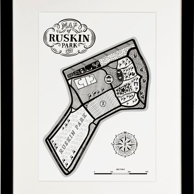 Ruskin park Map Print