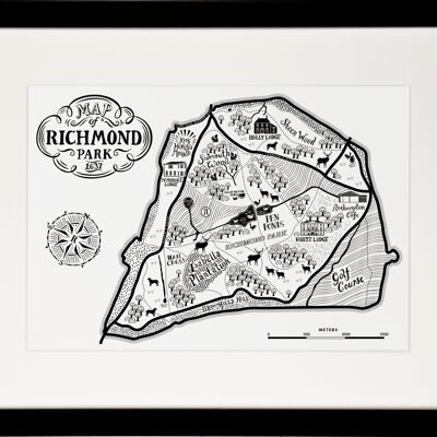 Richmond park Map Print