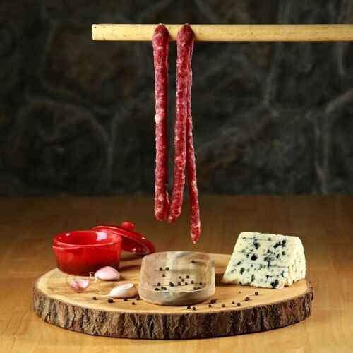 saucisse sèche apéritif au roquefort