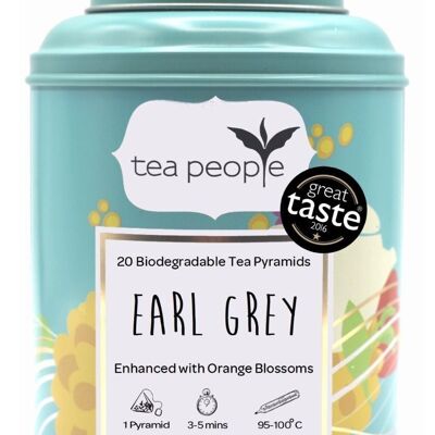 Earl Grey - Carrito de lata de 20 pirámides