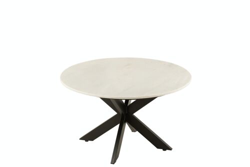 TABLE SAL MARC MAR/MET NO/BLA (80x80x49cm)