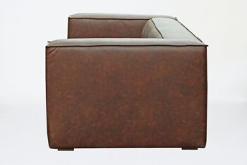 CANAPE 4P MODERNE BRUN FONCE (280x99x67,5cm) 3