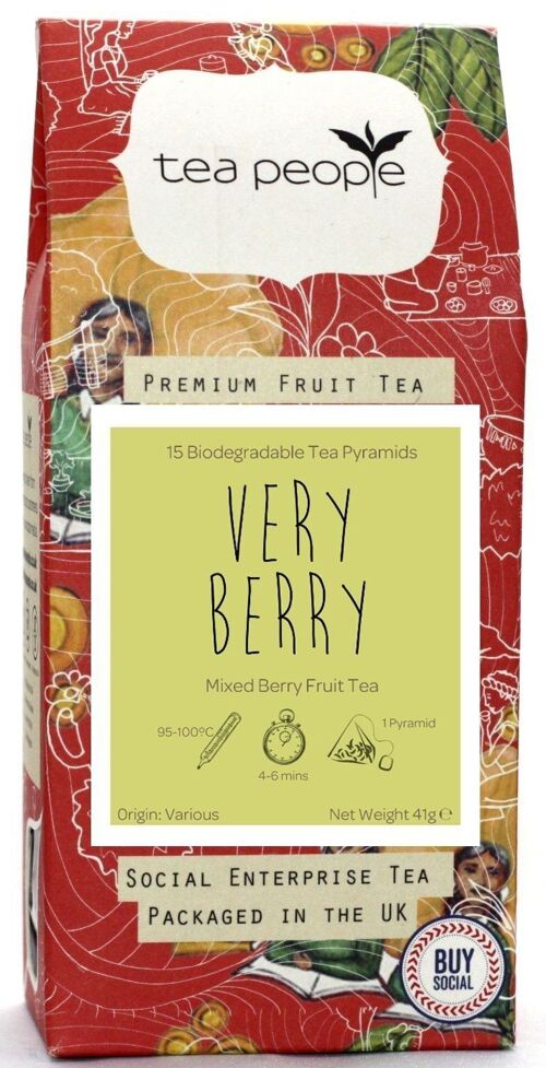 Organic Very Berry Fruit Tea - 15 Pyramid Retail Pack