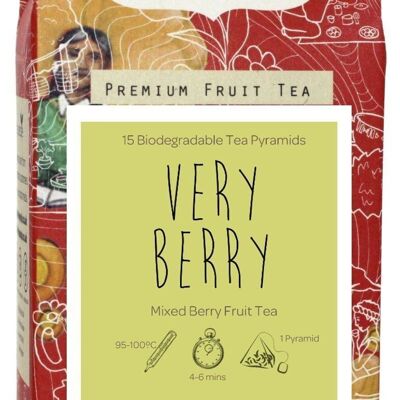 Organic Very Berry Fruit Tea - 15 Pyramid Retail Pack