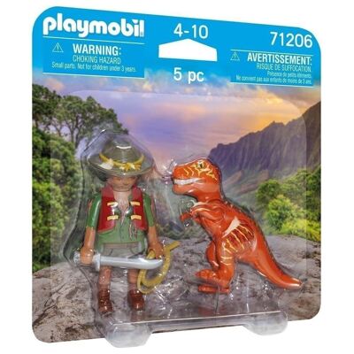 Playmobil Duopack Aventurero con T-Rex