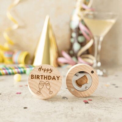 Décapsuleur Rond "Happy Birthday" - My Bambou