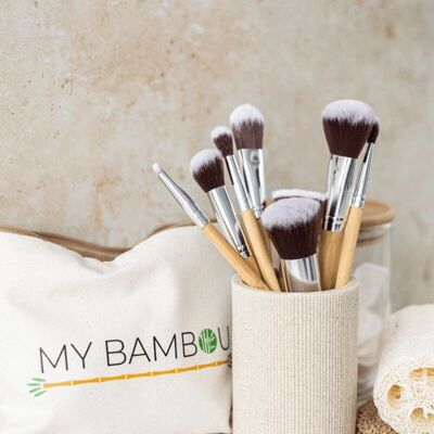 Make-up-Pinsel aus Bambus (11er-Set) – My Bambou