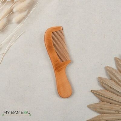 Wooden detangling comb long handle