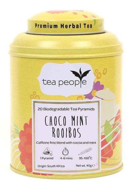 Choco Mint Rooibos - 20 Pyramid Tin Caddy