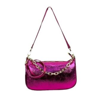 Sac en Cuir Métallisé Effet Brillant pour Femme. Collection printemps-été 3