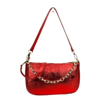 Sac en Cuir Métallisé Effet Brillant pour Femme. Collection printemps-été 5