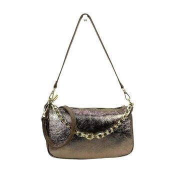 Sac en Cuir Métallisé Effet Brillant pour Femme. Collection printemps-été 8