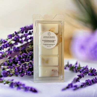 Marshmallow & Lavender Botanical Soy Wax Melt Snap Bars