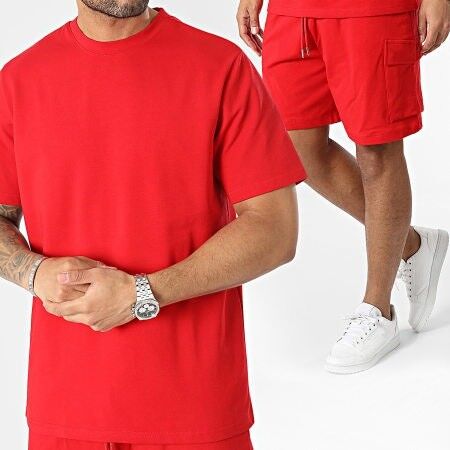 Buy wholesale 500 5 Shorts T Shirt Set Red