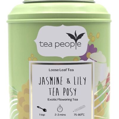 Jasmine & Lily Tea Posy - 100g Tin Caddy